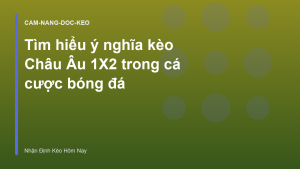 Read more about the article Tìm hiểu ý nghĩa kèo Châu Âu 1X2 trong cá cược bóng đá